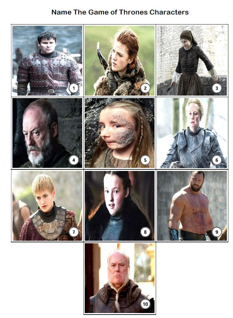 Game of Thrones Quiz Pack 1