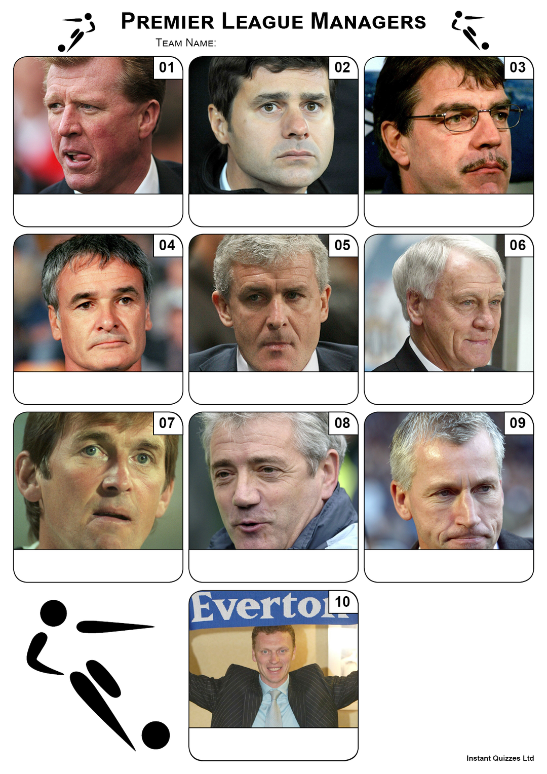 Premier League Managers Mini Picture Quiz - Z3033