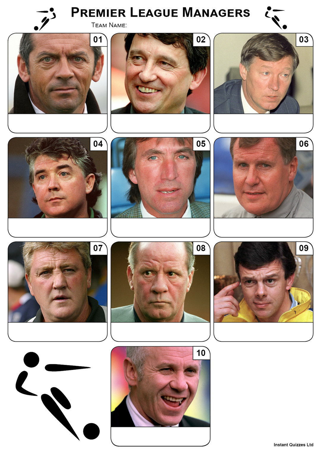 Premier League Managers Mini Picture Quiz - Z3035