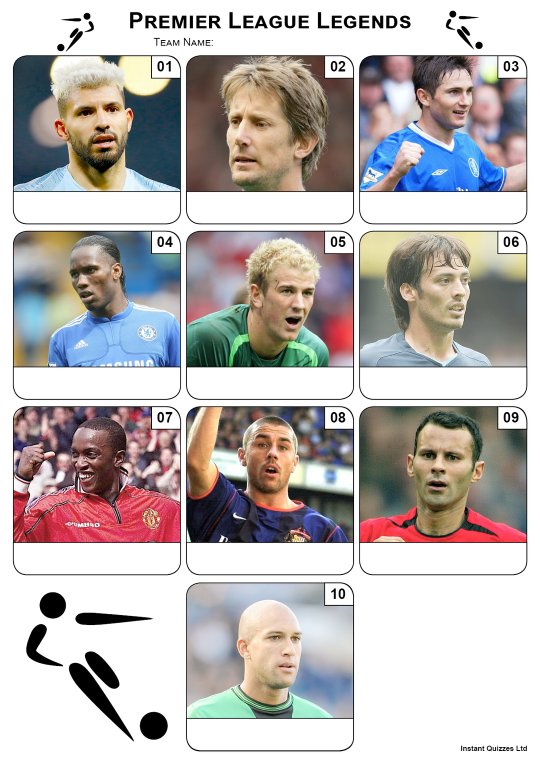 Premier League Football Legends Mini Picture Quiz - Z3045