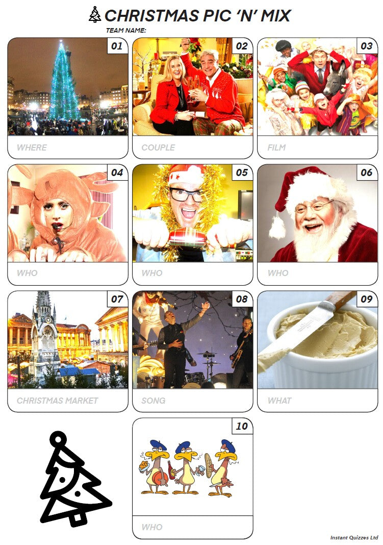 Christmas Pic 'n' Mix Mini Picture Quiz - Z3129