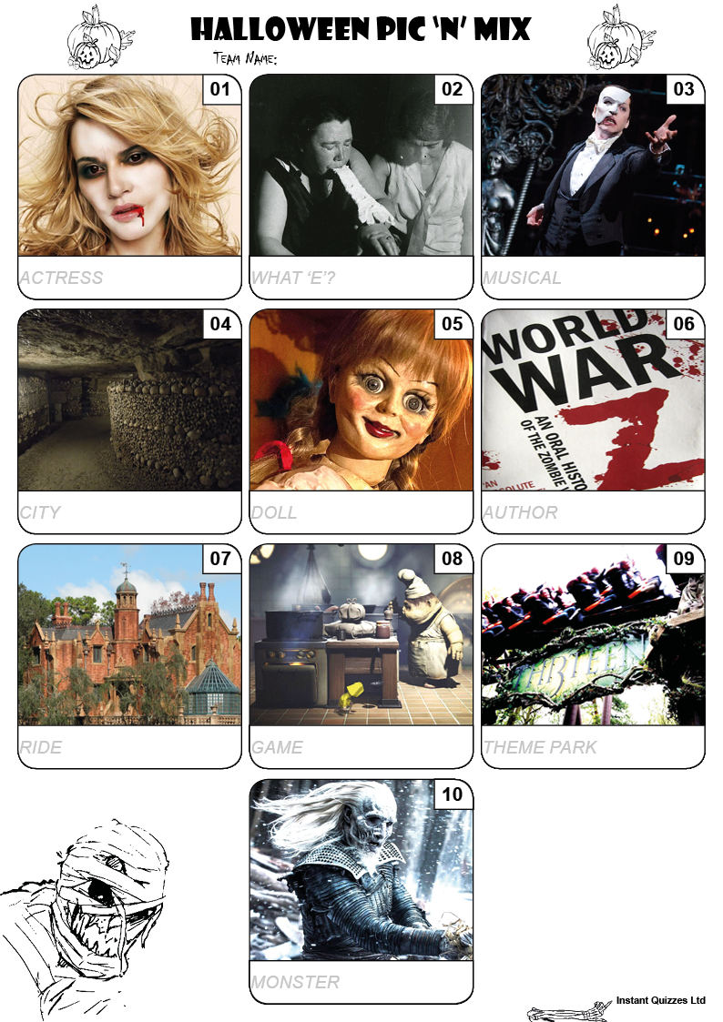 Halloween Pic 'n' Mix Mini Picture Quiz - Z3177