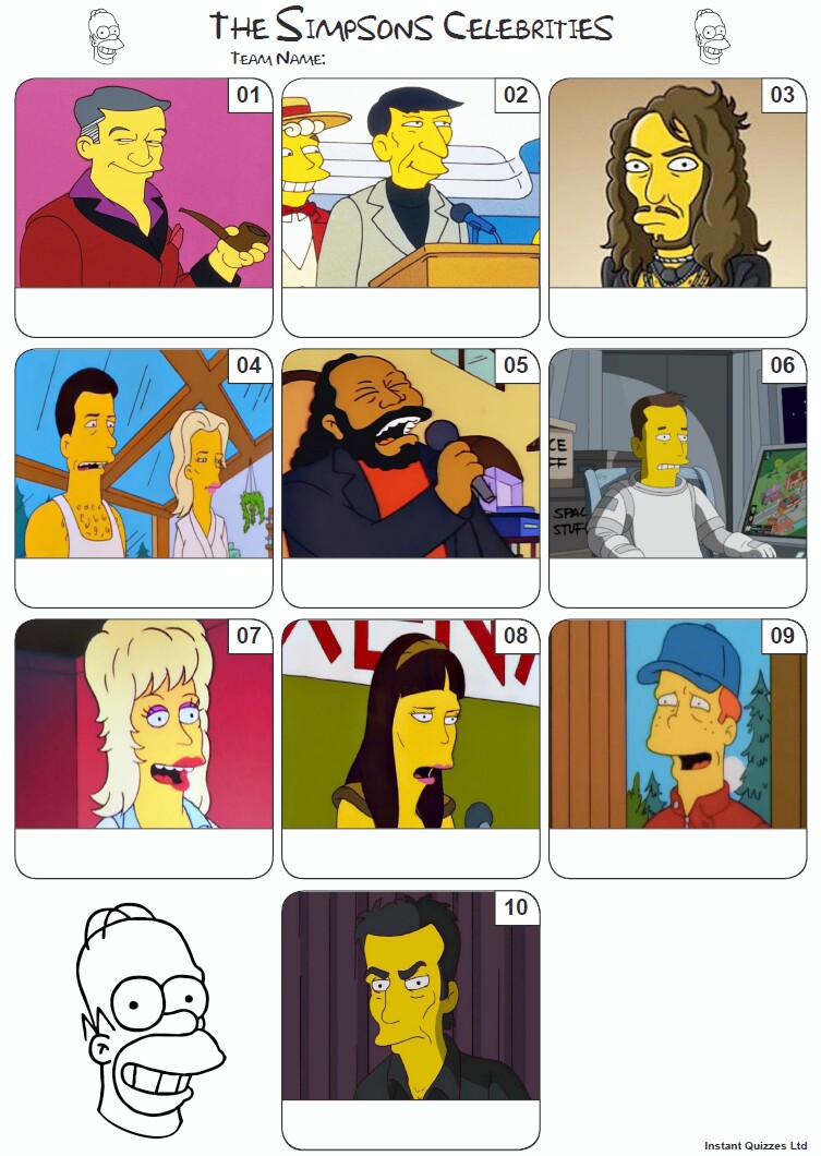 The Simpsons Quiz Pack 1
