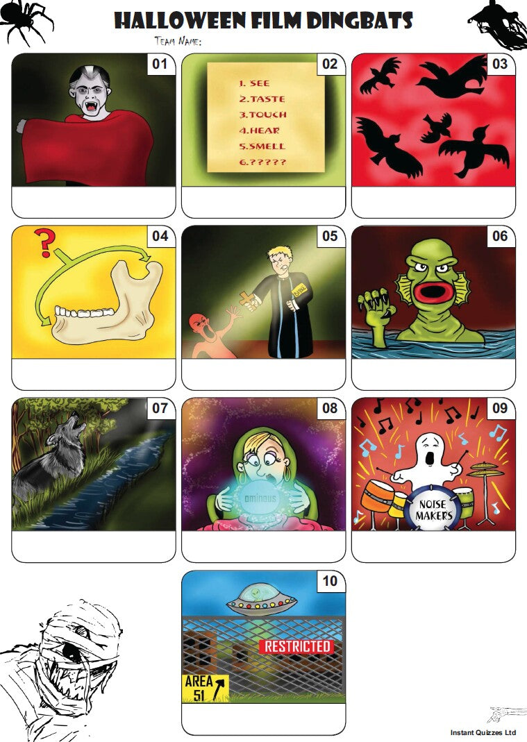 Halloween Dingbats Mini Picture Quiz - Z3199