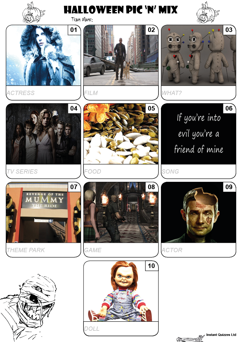 Halloween Pic 'n' Mix Mini Picture Quiz - Z3201