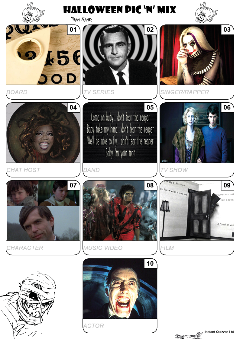 Halloween Pic 'n' Mix Mini Picture Quiz - Z3202