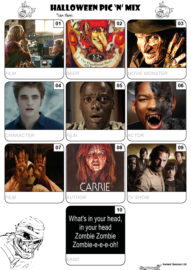 Halloween Pic 'n' Mix Mini Picture Quiz - Z3203