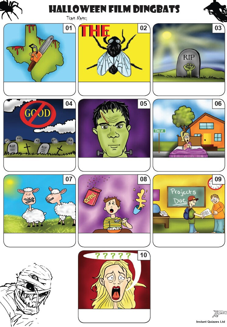 Halloween Dingbats Mini Picture Quiz - Z3218