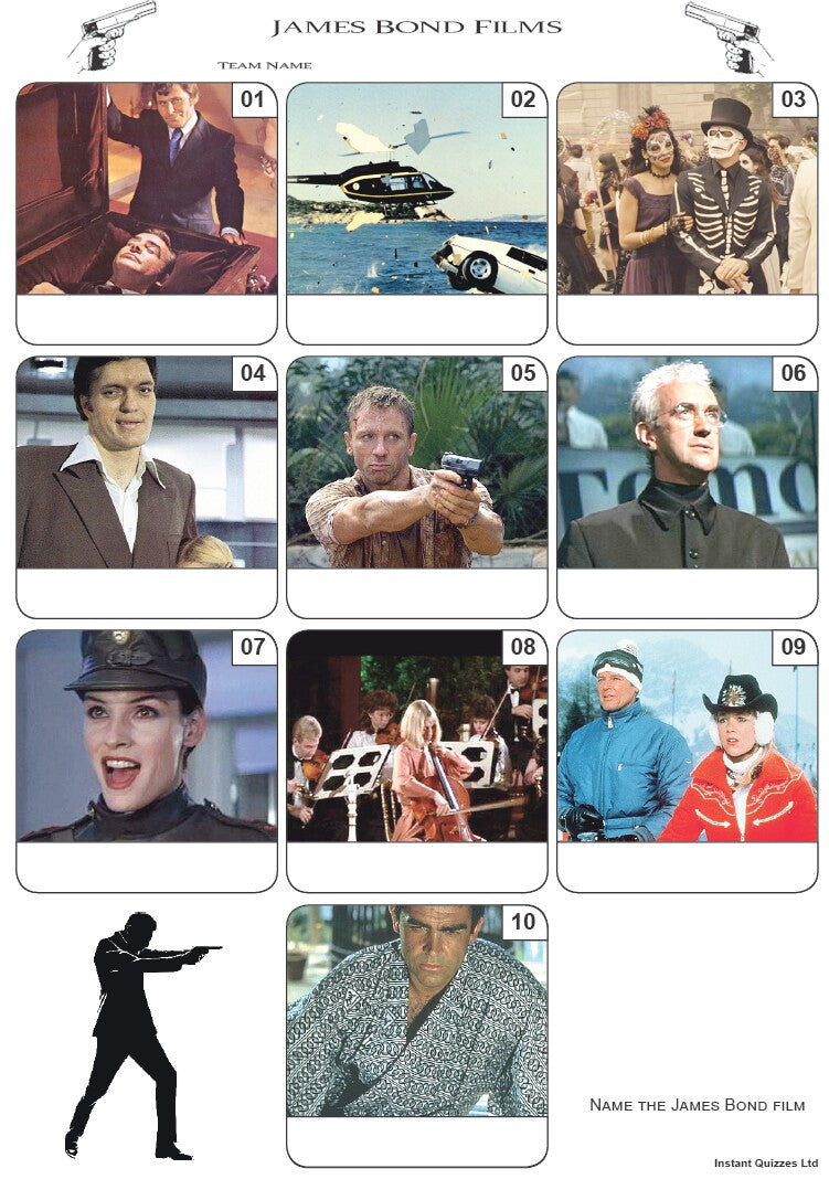 James Bond Films Mini Picture Quiz - Z3247