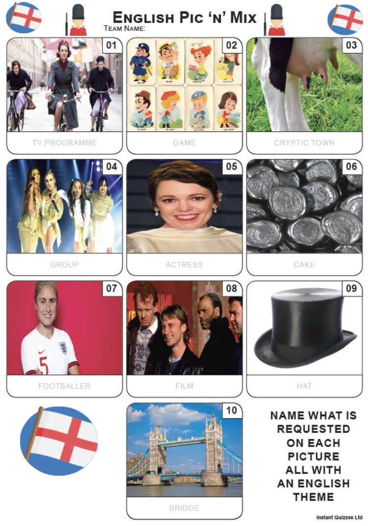 English Pic 'n' Mix - Mini PIcture Quiz Z3782