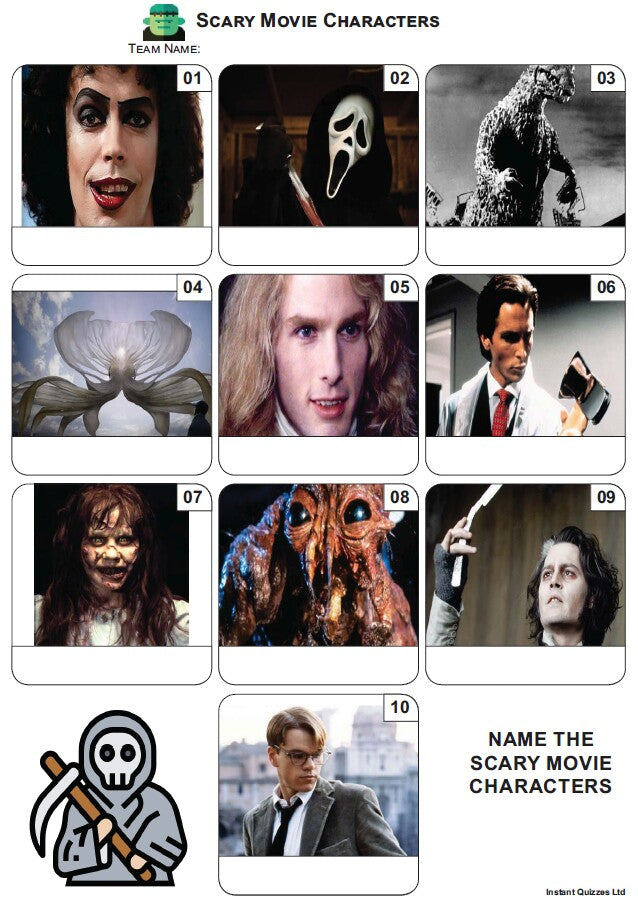 Scary Movie Characters - Z3845