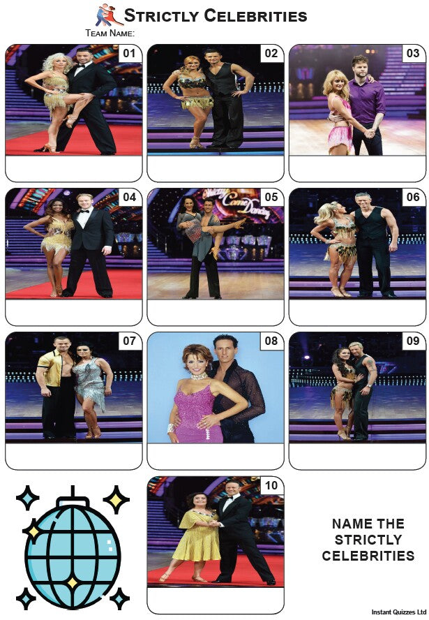 Strictly Come Dancing Mini Picture Quiz - Z3846