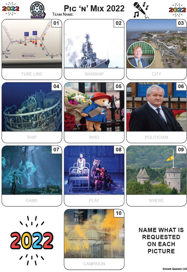 Pic 'n' Mix 2022 - Mini Picture Quiz Z3876