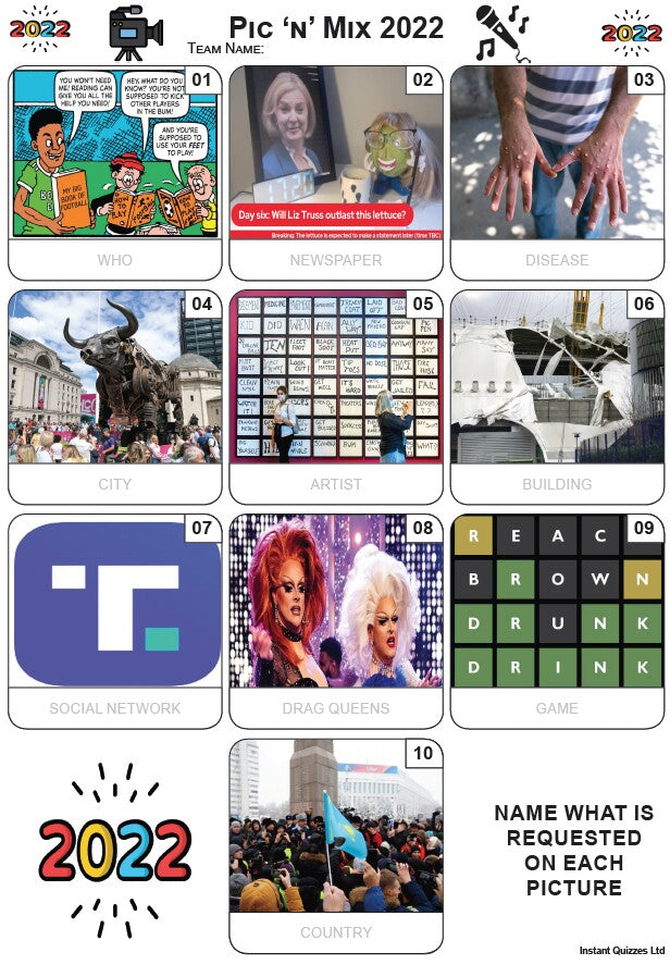 Pic 'n' Mix 2022 - Mini Picture Quiz Z3877