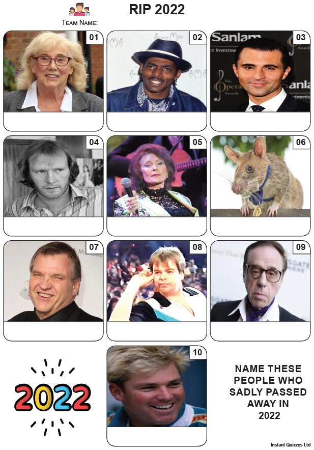 RIP 2022 - Mini Picture Quiz Z3881