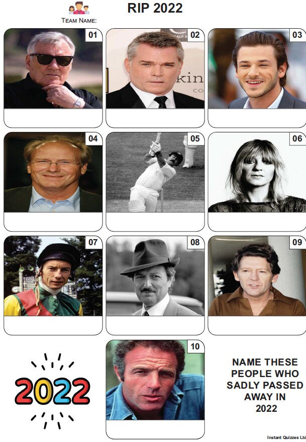 RIP 2022 - Mini Picture Quiz Z3882