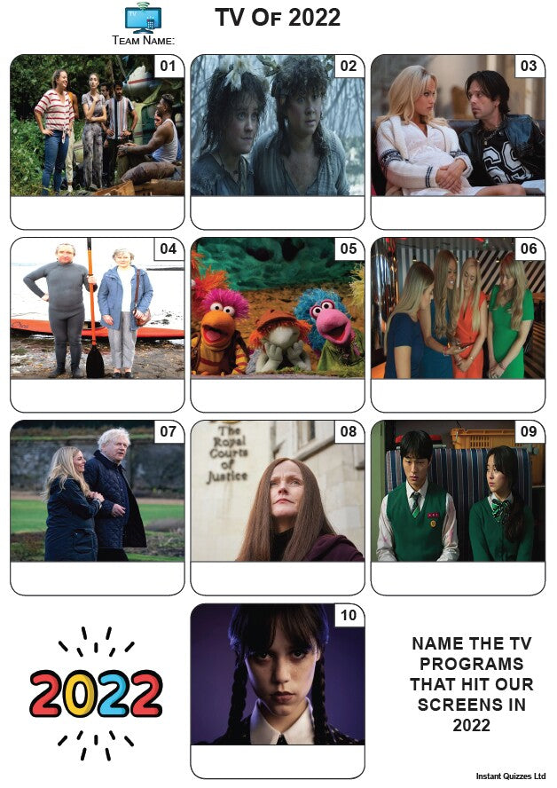 TV of 2022 - Mini Picture Quiz Z3887