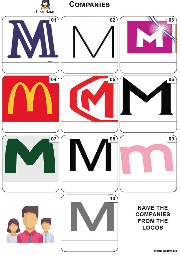 Company Logos Mini Picture Quiz - Z3892