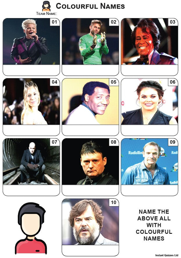 Colourful Names Picture Quiz - Z3950