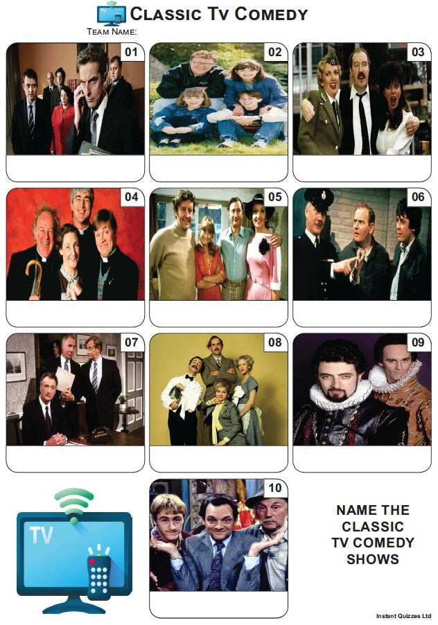 Classic TV Comedy Mini Picture Quiz - Z3959