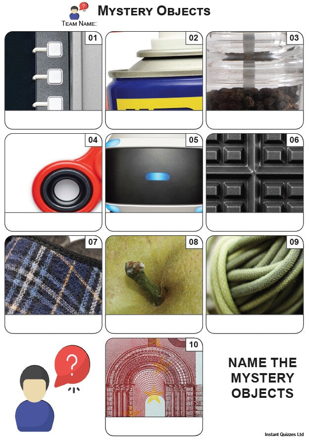 Mystery Objects Mini Picture Quiz - Z3979