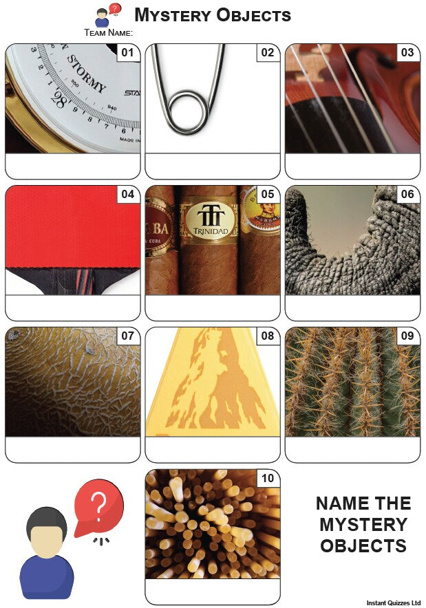 Mystery Objects Mini Picture Quiz - Z3980