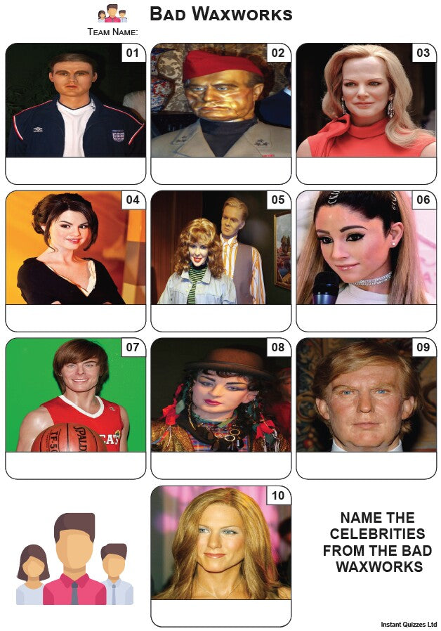 Bad Waxworks Mini Picture Quiz - Z4016