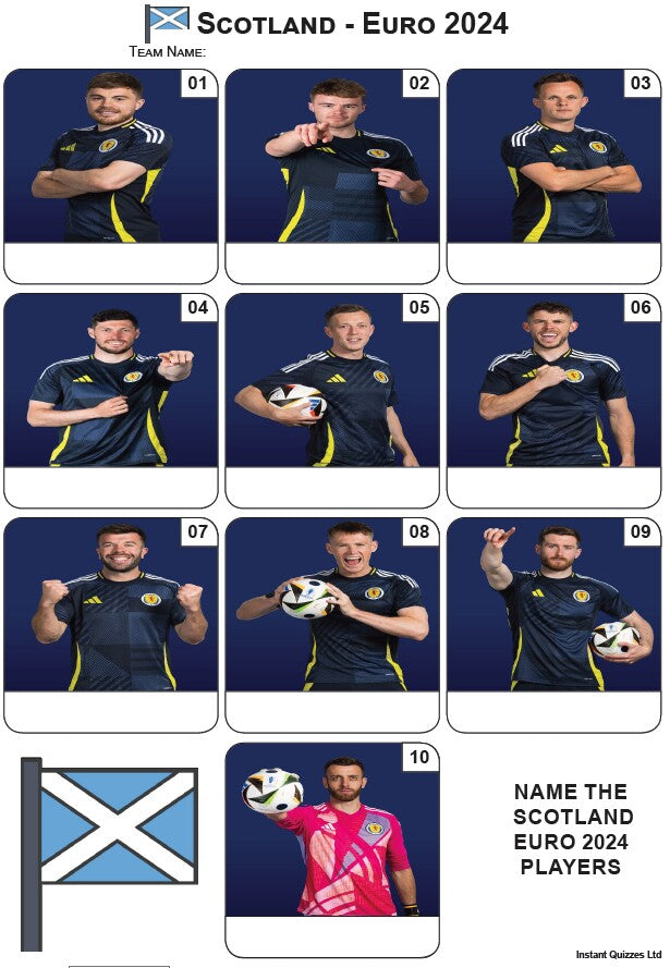 Scotland Euro 2024 Mini Picture Quiz - Z4053