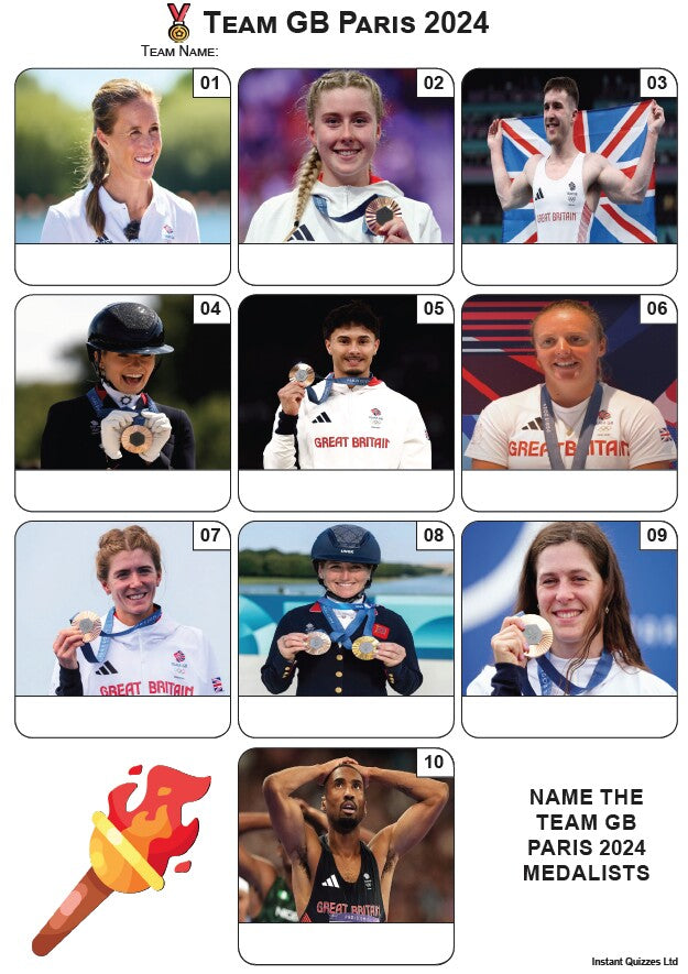 Team GB Paris 2024 Mini Picture Quiz - Z4076