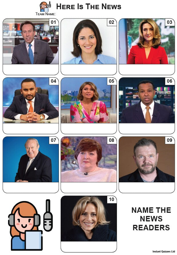 Here Is The News Mini Picture Quiz - Z4078
