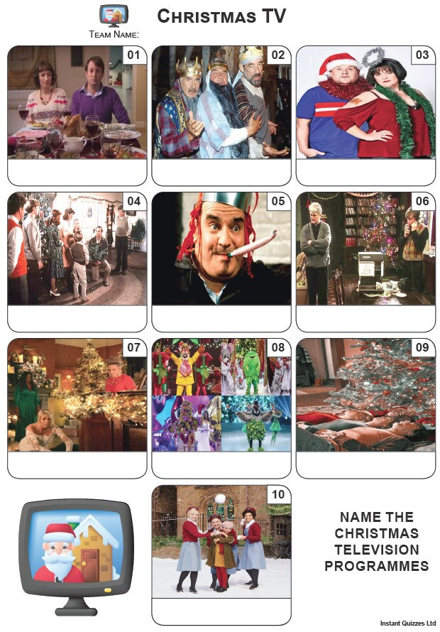Christmas TV Mini Picture Quiz - Z4098