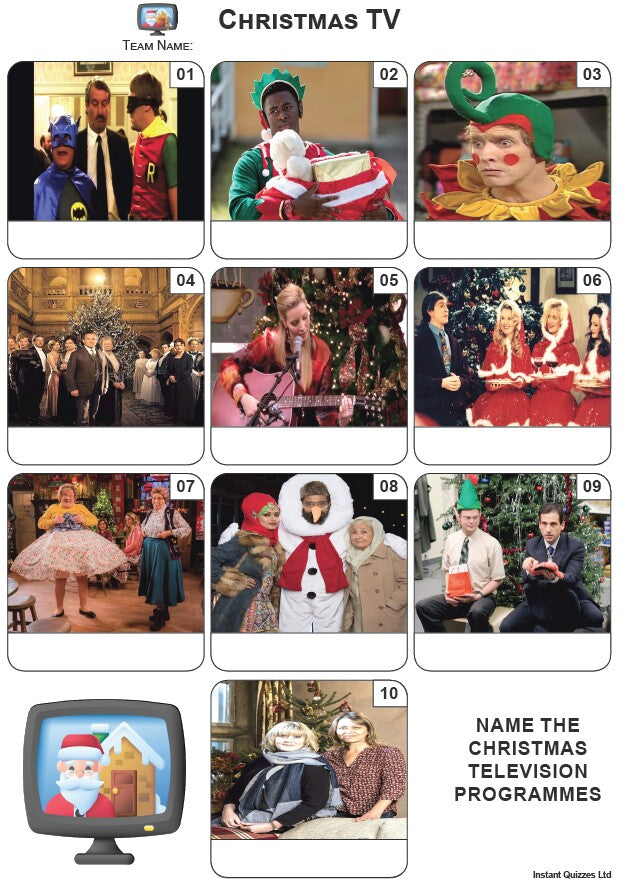 Christmas TV Mini Picture Quiz - Z4099
