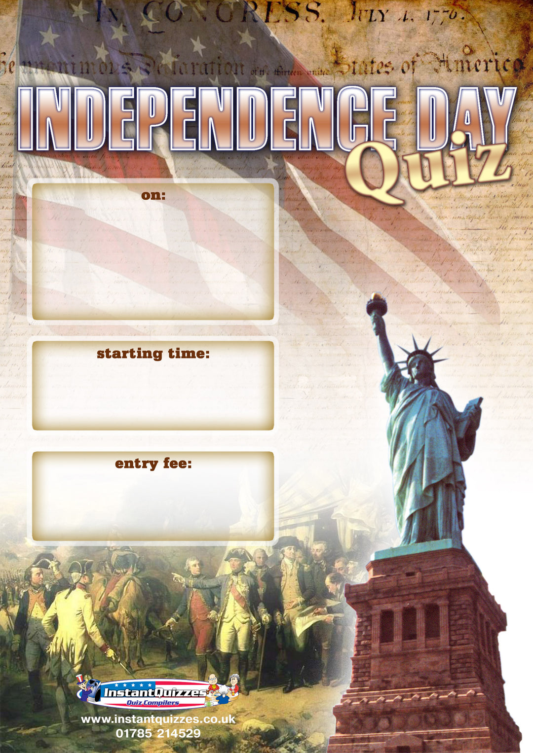 Free Independence Day Quiz Poster