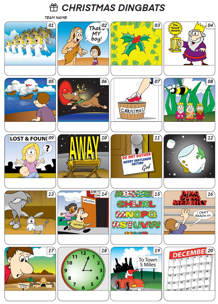 Christmas Dingbats Picture Quiz - PR2009 – Instant Quizzes