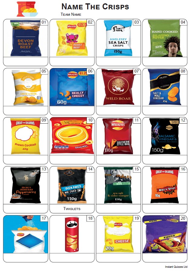 Bumper Quiz Pack 917 - Ten rounds and a 20 Picture Quiz. – Instant Quizzes