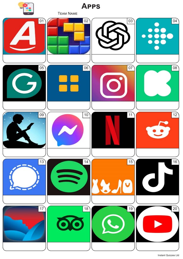 Apps Picture Quiz - PR2626