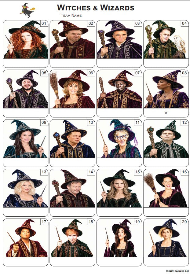 Witches & Wizards Picture Quiz - PR2641