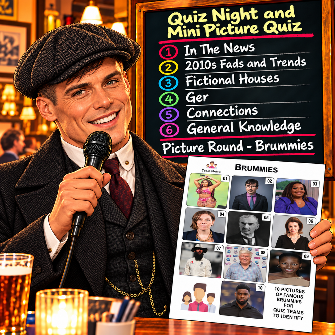 Quiz Night plus 10 Pictures - 23rd October 2026
