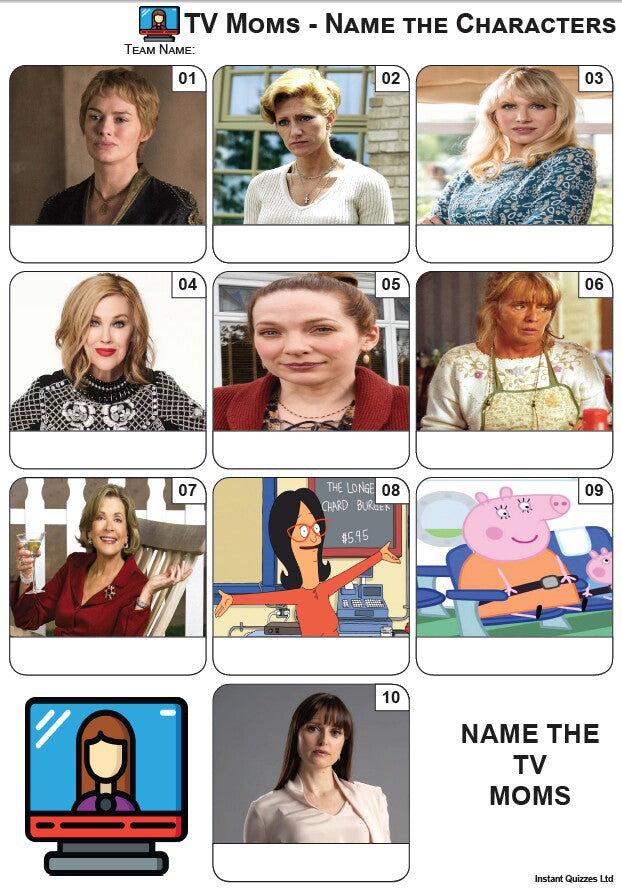 Quiz Pack 3376 - Five rounds including: Awards and Prizes, Geography, Science, Authors, Mixed Bag/General Knowledge and a TV Moms Picture Round.