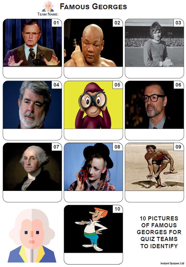 Quiz Pack 3592 - Five rounds and a 10 Picture Quiz.