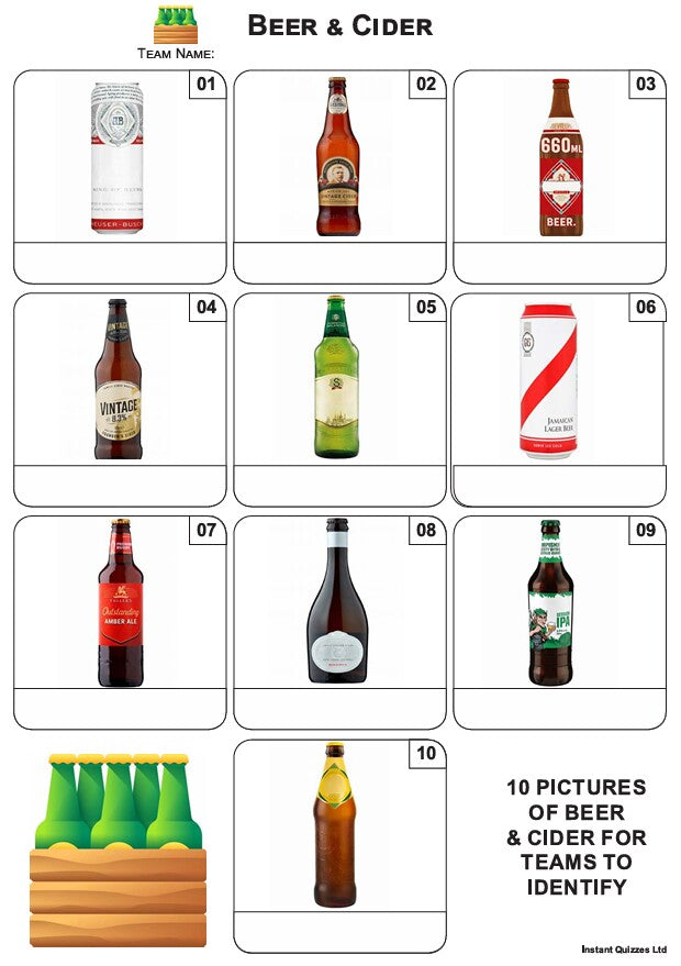 Quiz Pack 3620 - Five rounds and a 10 Picture Quiz.