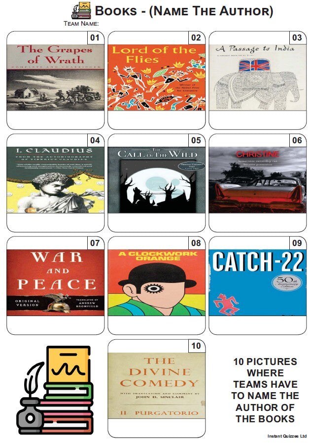 Easier Quiz Pack 3635 - Five rounds of Easier Mixed Bag/General Knowledge Questions and a 10 Picture Quiz.