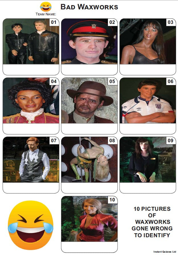 Bad Waxworks Mini Picture Quiz - Z4344