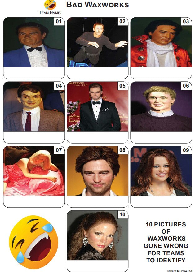 Bad Waxworks Mini Picture Quiz - Z4345