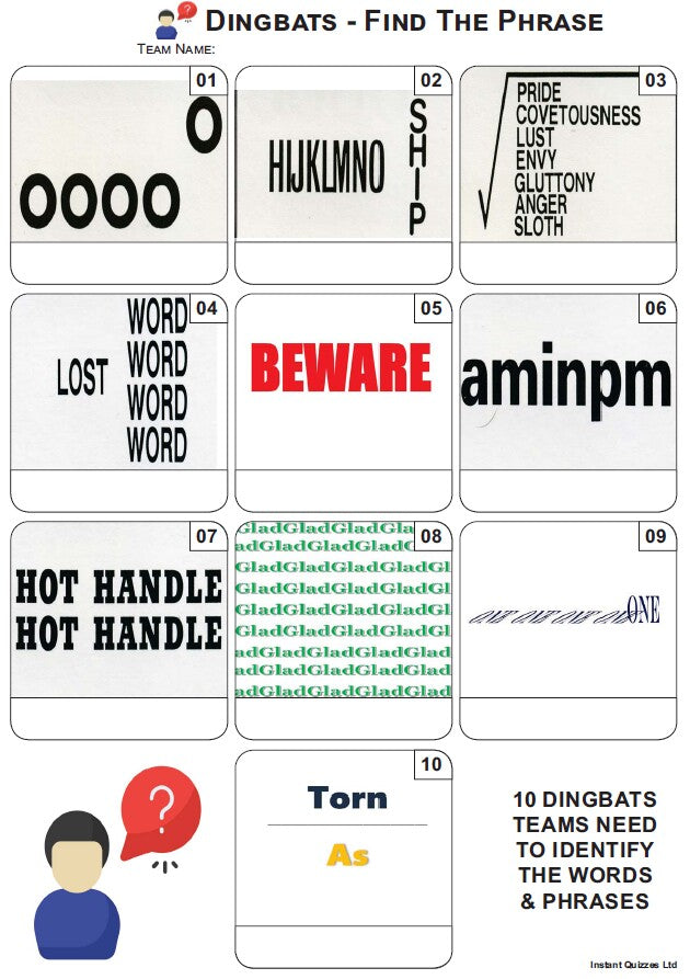Easier Quiz Pack 3679 - Five rounds of Easier Mixed Bag/General Knowledge Questions and a 10 Picture Quiz.