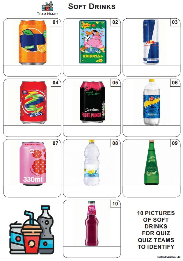 Easier Quiz Pack 3695 - Five rounds of Easier Mixed Bag/General Knowledge Questions and a 10 Picture Quiz.