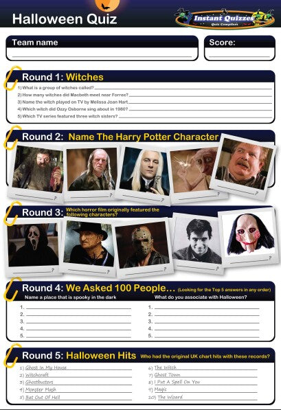 Halloween Handout Quiz 1 - HALLHO1