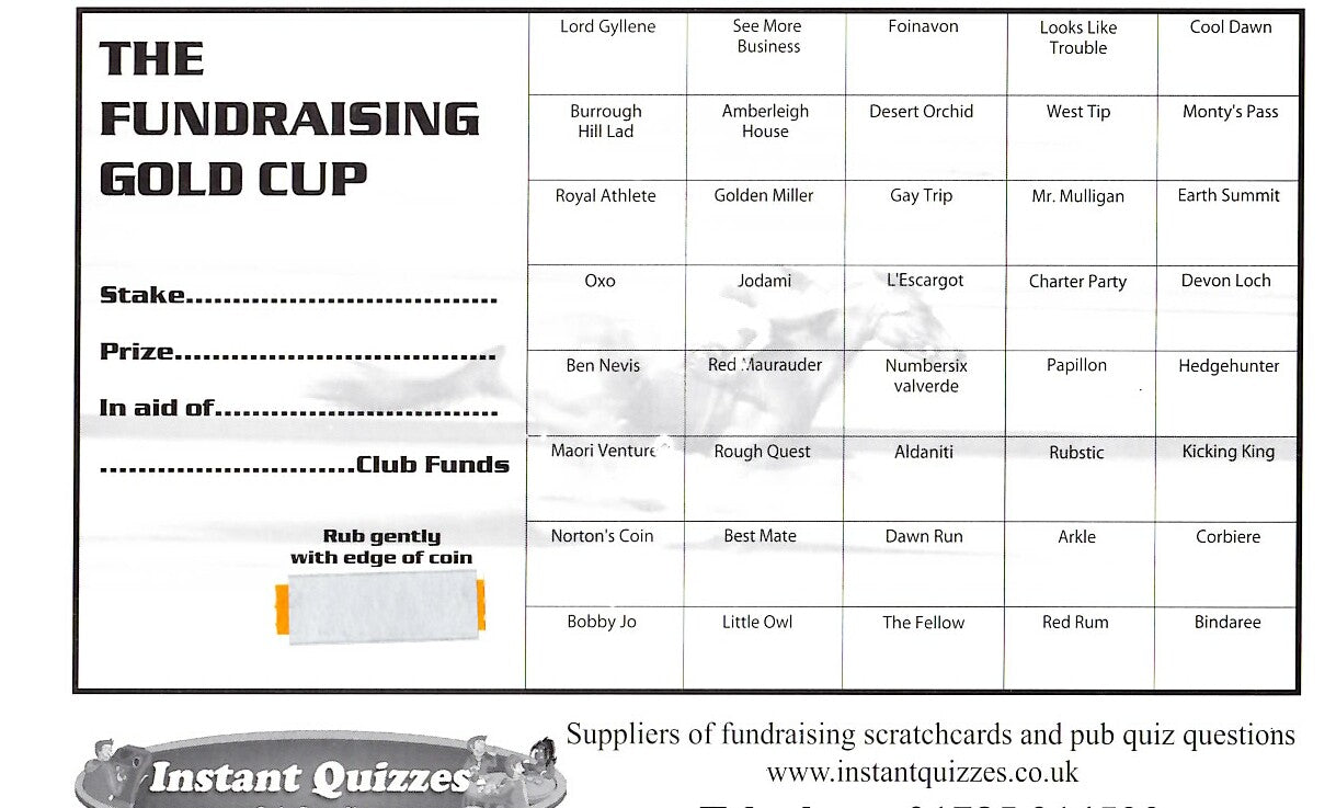 40 Square Horse Racing Scratchcards