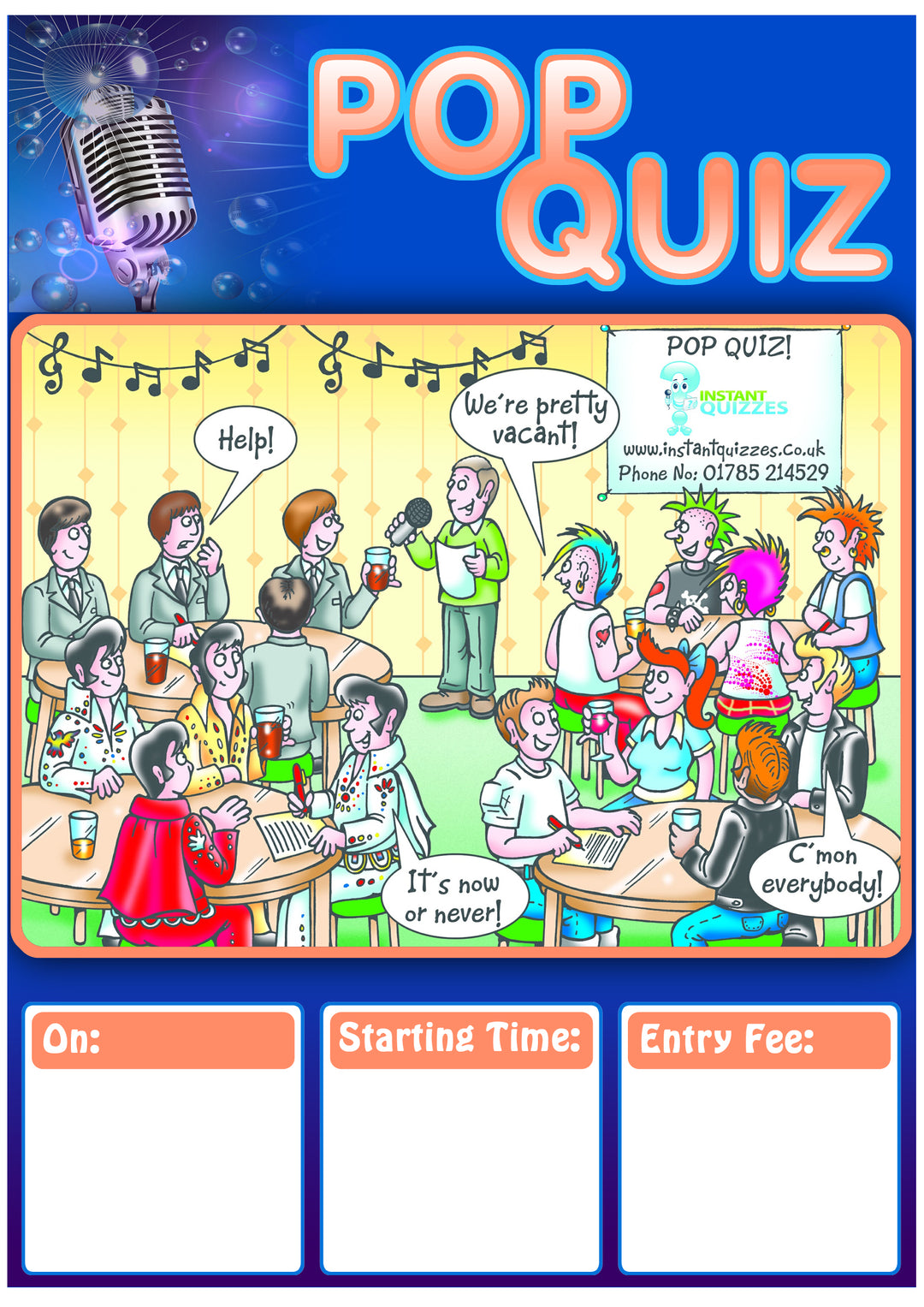 Free Pop Quiz Poster