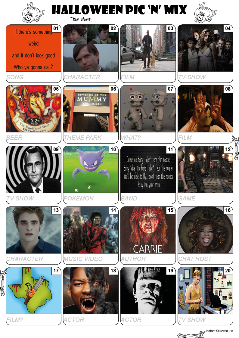 Halloween Bumper Quiz 2 - BQHALL2